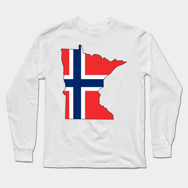 Minnesota Norwegian Herritage Long Sleeve T-Shirt by somekindofguru